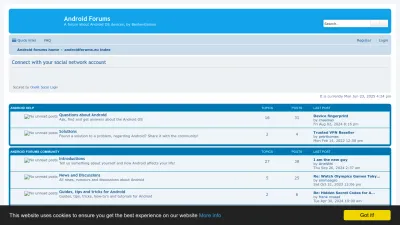 Screenshot preview of androidforums.eu