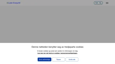 Screenshot preview of lusterenergi.no