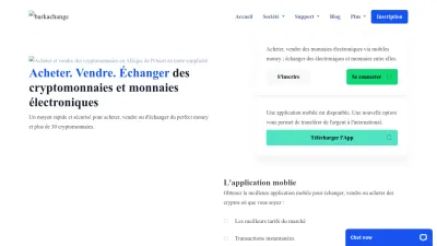 Screenshot preview of barkachange.com