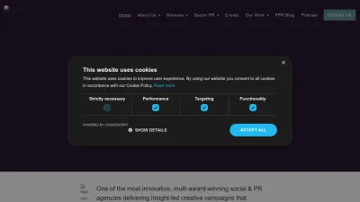 Screenshot preview of prohibitionpr.co.uk