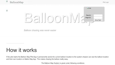 Screenshot preview of balloonmap.de