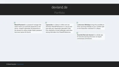 Screenshot preview of devland.de
