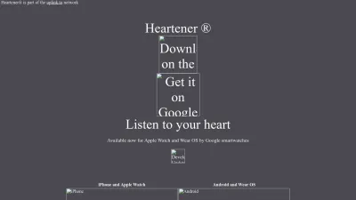Screenshot preview of heartener.net