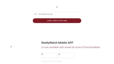 Screenshot preview of realtywatch.sg