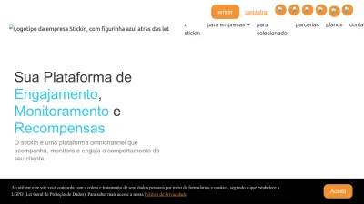Screenshot preview of stickin.com.br