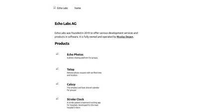 Screenshot preview of echolabs.ch