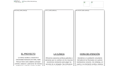 Screenshot preview of clinicajuridicaintercultural.cl