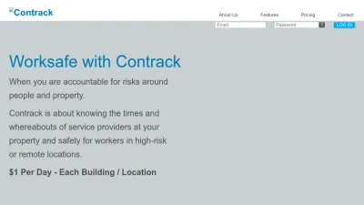 Screenshot preview of contrack.co