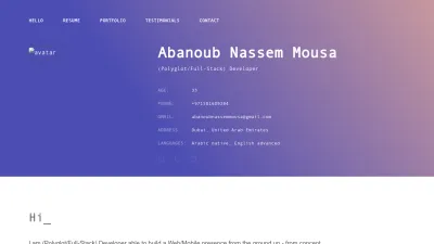 Screenshot preview of abanoubnassem.com