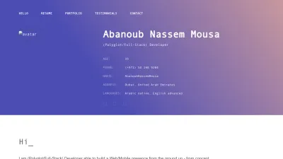 Screenshot preview of projects.abanoubnassem.com