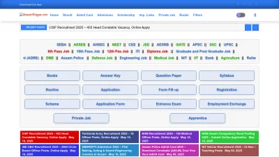 Screenshot preview of assamrojgar.com