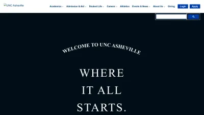 Screenshot preview of new.unca.edu