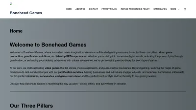 Screenshot preview of boneheadgames.com