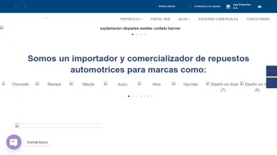 Screenshot preview of dispartes.com