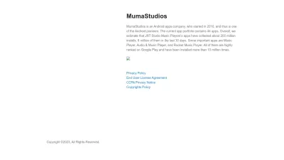Screenshot preview of mumastudios.com