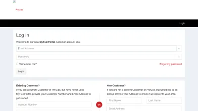 Screenshot preview of myprogas.myfuelportal.com