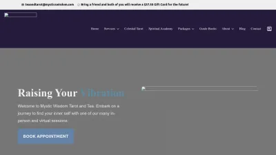 Screenshot preview of mysticswisdomtarot.com