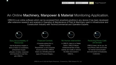 Screenshot preview of pms.orecs.com