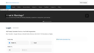 Screenshot preview of matrimony.skpfamily.com