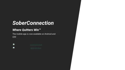 Screenshot preview of soberconnection.com