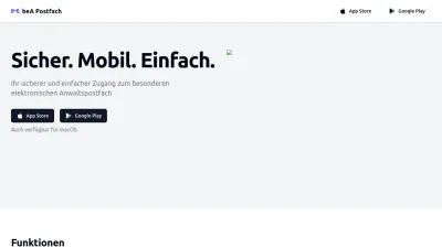 Screenshot preview of beapostfach.de
