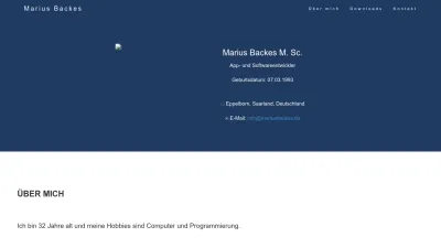Screenshot preview of mariusbackes.de