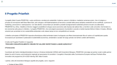 Screenshot preview of prizefish.eu