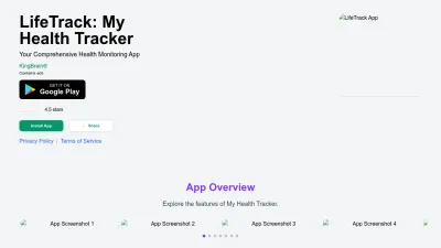 Screenshot preview of lifetrack.in