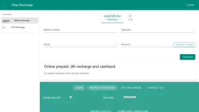Screenshot preview of okayrecharge.in