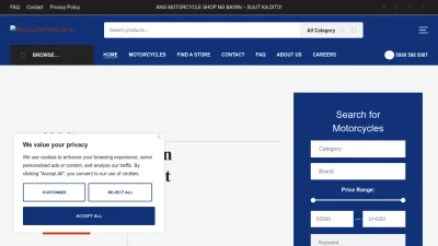 Screenshot preview of motorlandia.com.ph