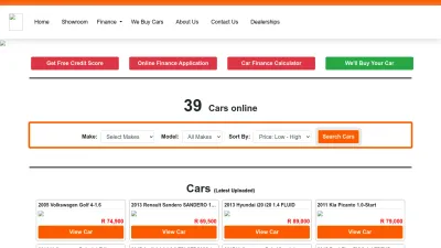 Screenshot preview of kotmotors.co.za