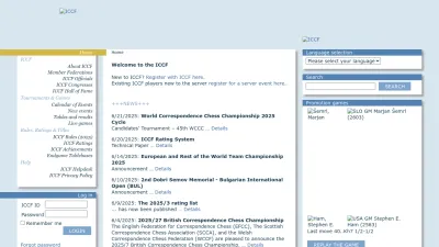Screenshot preview of iccf.com
