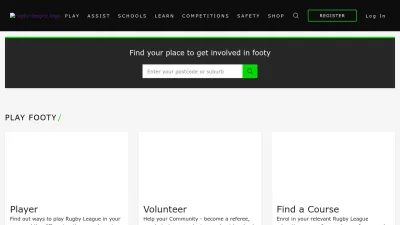 Screenshot preview of playrugbyleague.com