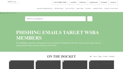 Screenshot preview of wsba.org