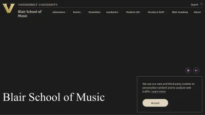 Screenshot preview of blair.vanderbilt.edu