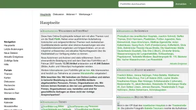 Screenshot preview of fuerthwiki.de