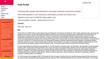 Screenshot preview of porikli.com