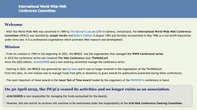 Screenshot preview of iw3c2.org