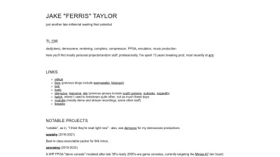 Screenshot preview of iamferris.com