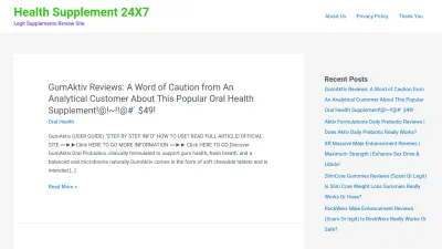 Screenshot preview of healthsupplement24x7.com