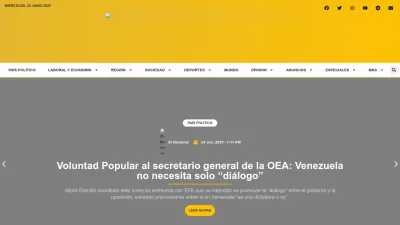 Screenshot preview of correodelcaroni.com