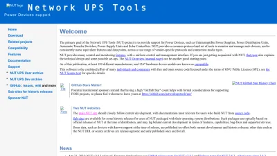 Screenshot preview of networkupstools.org
