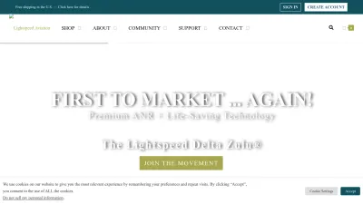 Screenshot preview of lightspeedaviation.com