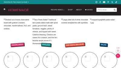 Screenshot preview of homemadehooplah.com