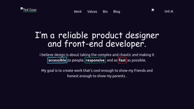 Screenshot preview of tedgoas.com