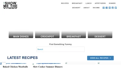 Screenshot preview of showmetheyummy.com