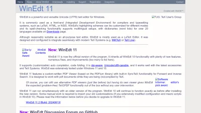 Screenshot preview of winedt.com