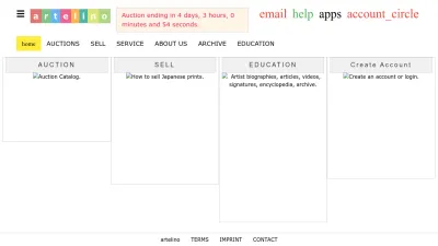 Screenshot preview of artelino.com