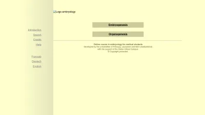 Screenshot preview of embryology.ch