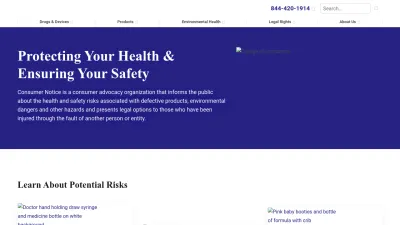 Screenshot preview of consumernotice.org
